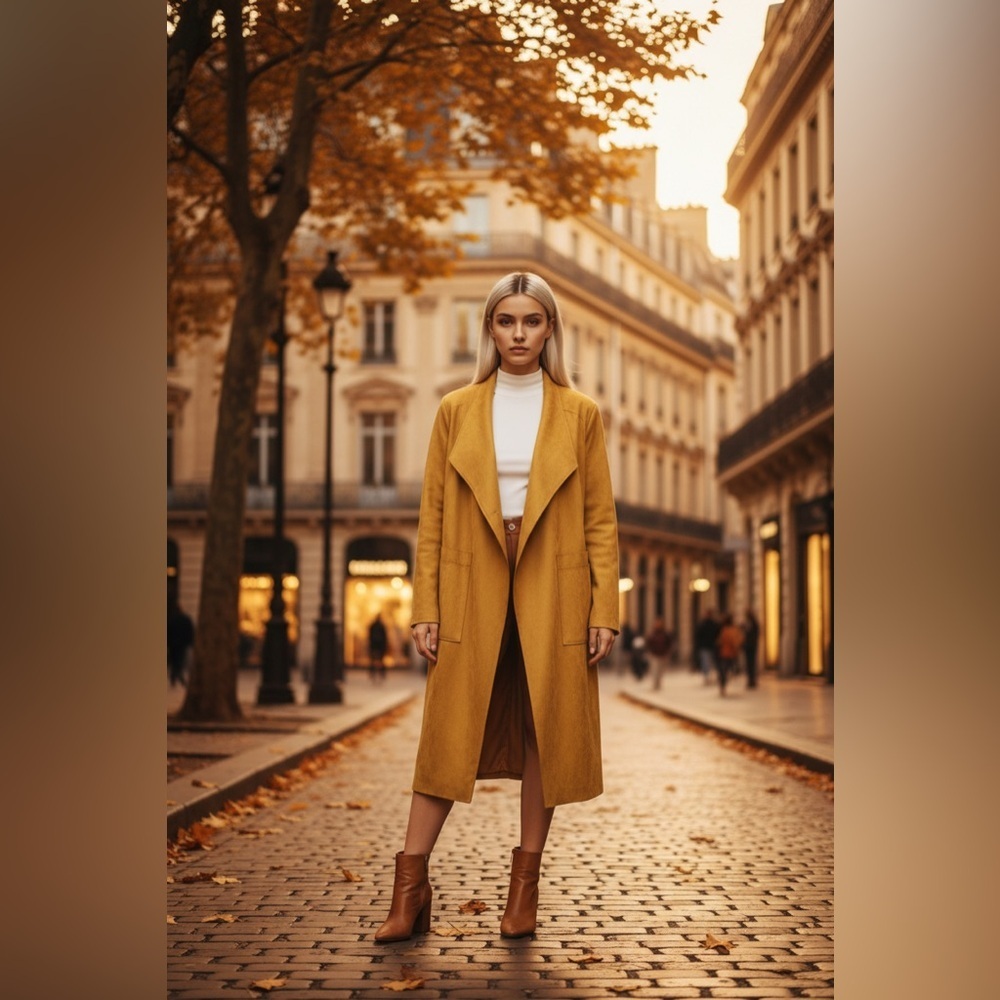 FAVLUX Golden Mustard Blazer